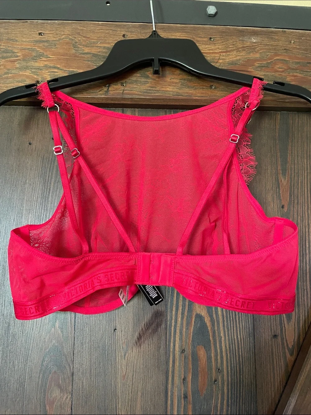 Sheer red Lace Cropped Bralette